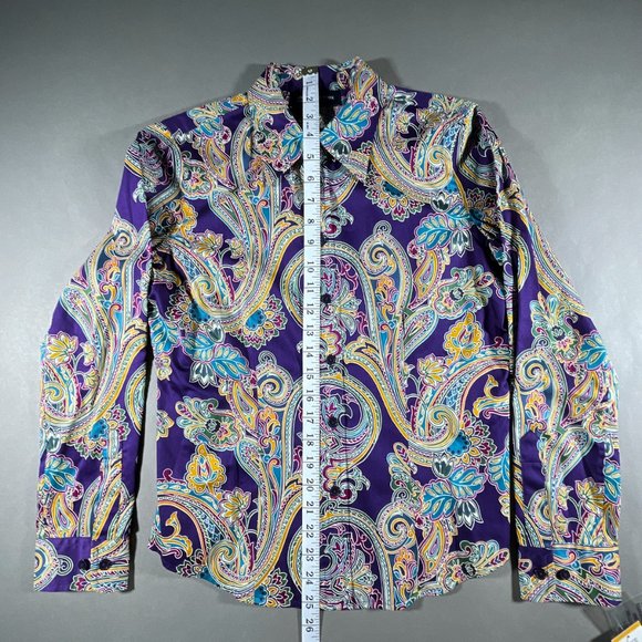 NWT Jones New York Multi Color Paisley Design Blouse Size PS - Picture 11 of 14